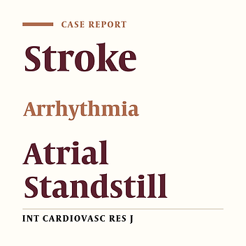 Cover image of the article: Atrial Standstill as a Probable Cause of Stroke in A Young Female Patient; A Case Report