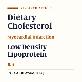 Comparison of the Effects of Hypercholesterolemic Diets on Biochemical Outcomes of Myocardial Infarction in Rats