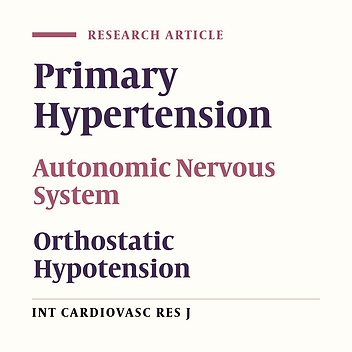 Kinetics of Orthostatic Blood Pressure in Primary Hypertension