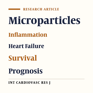 Cover image of the article: Circulating Endothelial-Derived Apoptotic Microparticles in the Patients with Ischemic Symptomatic Chronic Heart Failure: Relevance of Pro-Inflammatory Activation and Outcomes
