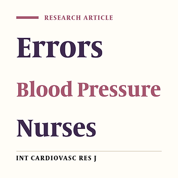 The Frequency of Errors of Blood Pressure Measurement among Nurses in the Hospitals Affiliated to Shiraz University of Medical Sciences, 2014
