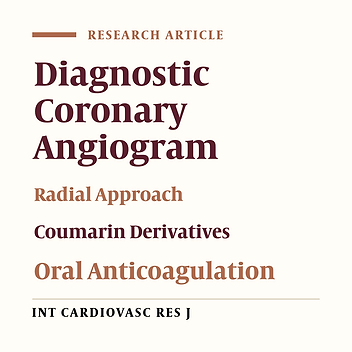 Cover image of the article: Safety of diagnostic coronary angiogram by radial approach in patients on chronic anticoagulation therapy with coumarin derivatives