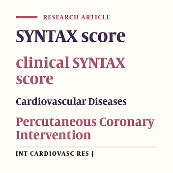 Prognostic Value of SYNTAX Scores for Predicting Major Cardiac Adverse Events in Patients with Acute Myocardial Infarction Treated with Primary Percutaneous Coronary Intervention