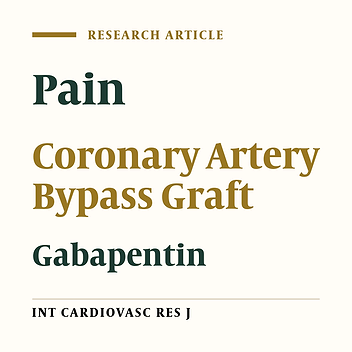 Gabapentin May Relieve Post-Coronary Artery Bypass Graft Pain: A Double Blind Randomized Clinical Trial