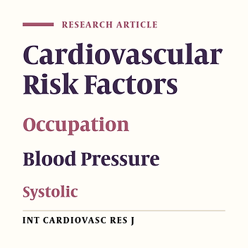 Systolic and Diastolic Blood Pressure among Three Groups of Occupation