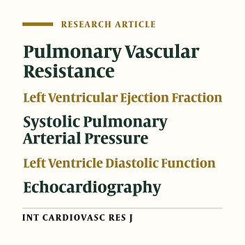 Correlation between Pulmonary Vascular Resistance and Some Cardiac Indices
