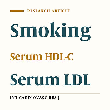Correlation between HDL-C and Smoking in Teachers Residing in Shiraz, Iran