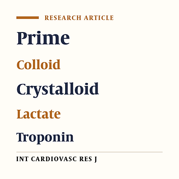 Effect of Colloid versus Crystalloid Administration of Cardiopulmonary Bypass Prime Solution on Tissue and Organ Perfusion