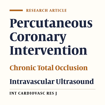 Intravascular Ultrasound in Percutaneous Coronary Intervention for Chronic Total Occlusion