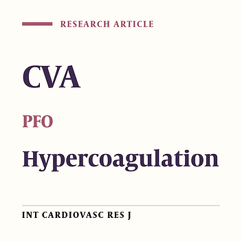 Assessment of Hypercoagulation State in Patients with Embolic Cerebrovascular or Transient Ischemic Attack and Patent Foramen Ovale