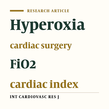 The Cardiovascular Changes Induced by Inspired Oxygen Fraction in Patients Undergoing on-pump Coronary Artery Surgery