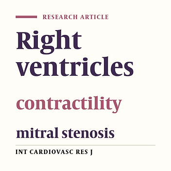 Correlation of Right Ventricular dP/dt with Functional Capacity and RV Function in Patients with Mitral Stenosis