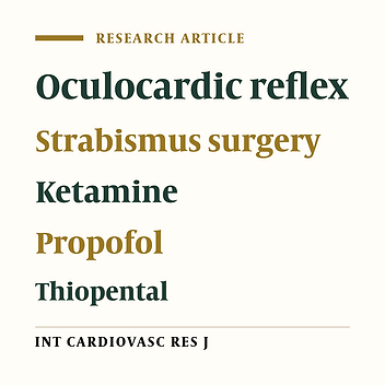 Comparative effects of different anesthetic regimens on the oculocardiac reflex
