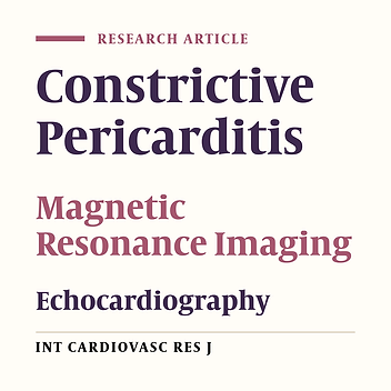 Diagnostic Efficacy of Magnetic Resonance Imaging and Echocardiography in Diagnosis of Constrictive Pericarditis