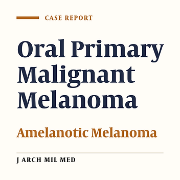 Amelanotic Primary Malignant Melanoma of the Maxilla: A Case Report