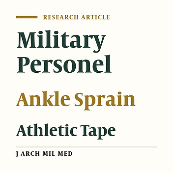 Ankle Sprains at a Military Male School: Taping Versus Bracing