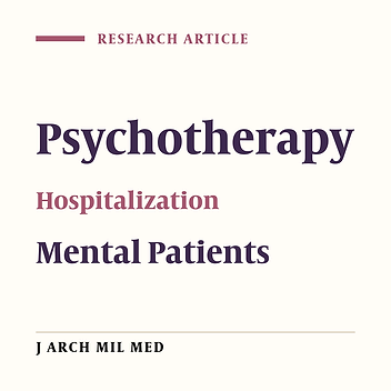 Psychotherapy and the Length of Hospitalization in the Patients With Mental Disorders: A 2-Year Follow-up Study