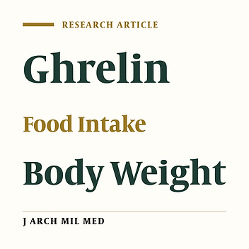 The Effects of Immobilization Stress on Serum Ghrelin Level, Food Intake and Body Weight in Male and Female Rats