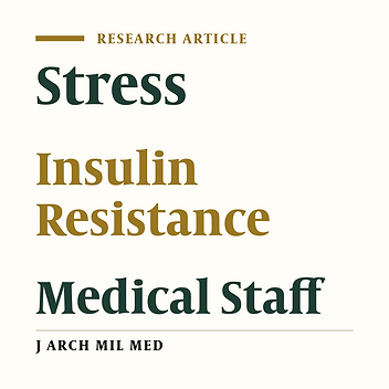 A Comparison Between Job Stress and Insulin Resistance Among the Hospital Medical Staff