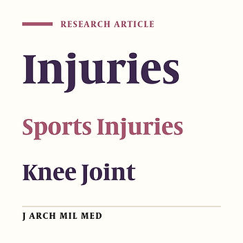 The Frequency of Knee-Joint Injuries Caused by Sports Activities Among the Armed Forces Personnel