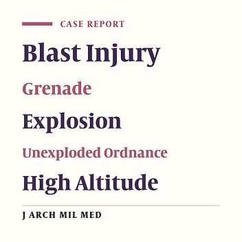 Grenade Explosion Leading to Penetrative Brain Trauma and Demise of Three Children during High Altitude Counter Insurgency Operations