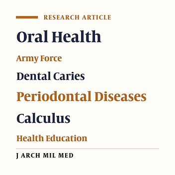 Oral Health Profile in Iranian Armed Force: Focusing on Prevention Strategies
