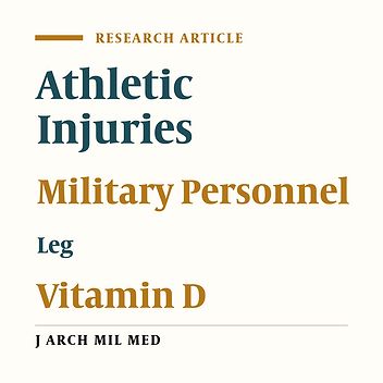 Vitamin D Deficiency and Injury Risk During Basic Military Training in the Maltese Armed Forces