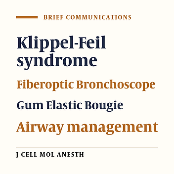 Anesthetic management of patients with Klippel-Feil syndrome, a case series