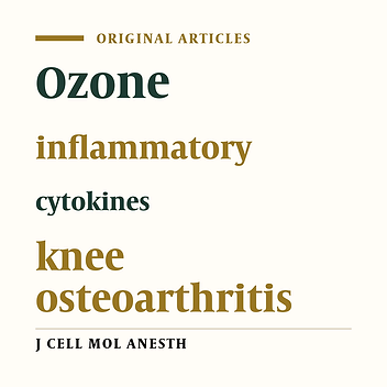 Effect of Intraarticular injection of ozone on inflammatory cytokines in knee osteoarthritis