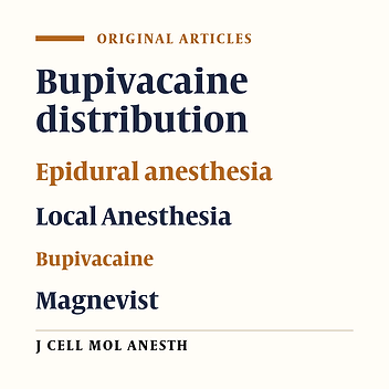 Distribution of Bupivacaine in Epidural Space