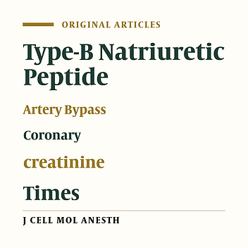 Association of pre- and postoperative B- natriuretic peptide hormone with morbidity in adult patients undergoing coronary artery bypass graft surgery