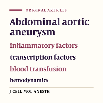 Effect of Dexmedetomidine on Transcription Factors and Inflammatory Cytokines in Elective Aortic Aneurysm Repair Surgery