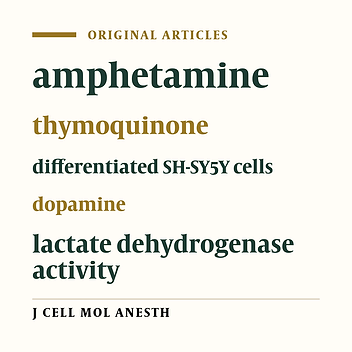 Regulatory Effects of Thymoquinone on Dopamine Level in Neuronal Cells Exposed to Amphetamine: An In Vitro Study