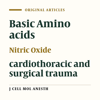 Derangement of Basic Amino Acids and Nitric Oxide Levels in Patients Undergoing Cardiothoracic Surgery