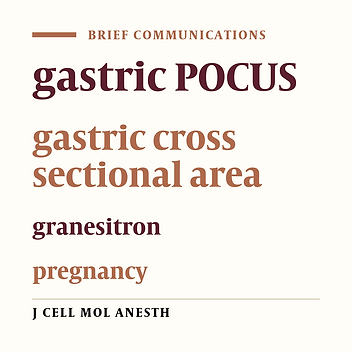 Assessment of the Effect of Granisetron on the Gastric Cross-Sectional Area By Ultrasound on Patients Undergoing Elective Cesarean Section: A Randomized Double-Blind Study
