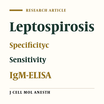 Evaluation an in–house IgM-ELISA for the diagnosis of human leptospirosis