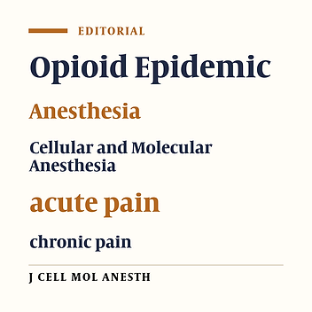Opioid Epidemic: Cellular & Molecular Anesthesia as a Key Solution