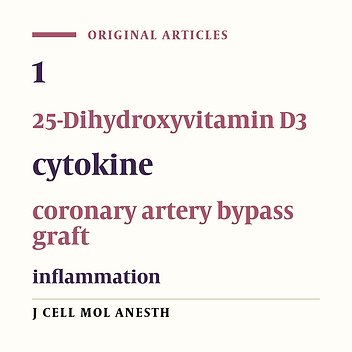 The effect of 1,25 (OH)2 Vitamin D3 on serum levels of inflammatory cytokines in patients undergoing CABG