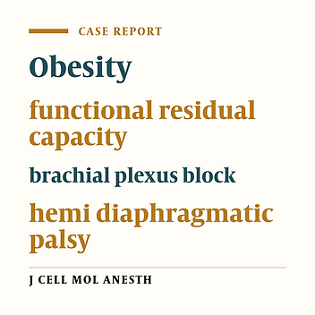 Role of Ultrasound-Guided Hemidiaphragm Sparing Brachial Plexus Block in the Morbidly Obese Patient