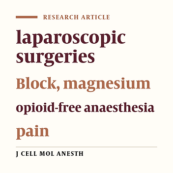 Opioid Free Anesthesia in Laparoscopic Surgery: A New Emerging Technique
