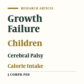 A Survey on Growth and Nutritional Status of Children with Cerebral Palsy in the Northwest Iran