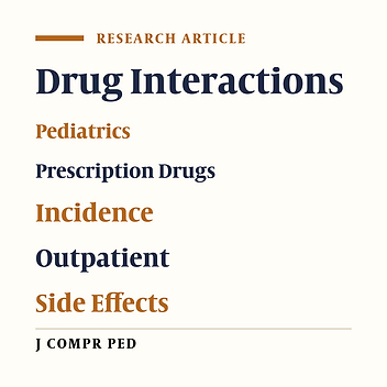 A Cross-Sectional Investigation on Drug-Drug Interactions in Prescriptions of Pediatric Outpatient Clinics at a Referral Center in Southern Iran
