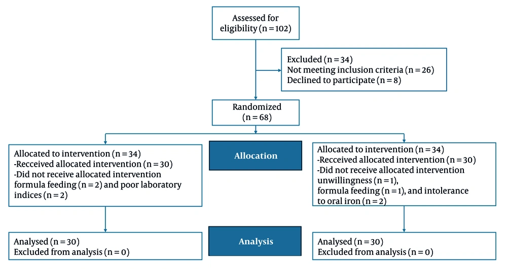 lipo fe+c elemental iron dose Liposomal Iron Versus Ferrous Sulfate Supplementation in Infants Aged 4