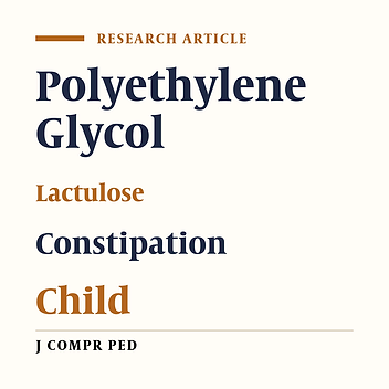 Response and Recurrence Rate After Treatment With Polyethylene Glycol Versus Polyethylene Glycol Plus Lactulose in Children With Chronic Functional Constipation: A Randomized Controlled Trial