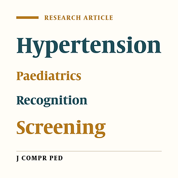 Hypertension: Under Recorded and Under Recognised in General Paediatric Outpatient Clinics