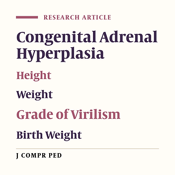 Congenital Adrenal Hyperplasia: Experience in Iranian Patients
