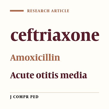 Comparison of Intramuscular Injection of Single-Dose Ceftriaxone and Oral Amoxicillin in Acute Otitis Media in Children