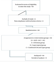 Effect of Topical Oils of Capsicum (Capex), Apium graveolens and Mentha (CM) Plants (on the Bone Inflammatory Pain Intensity)