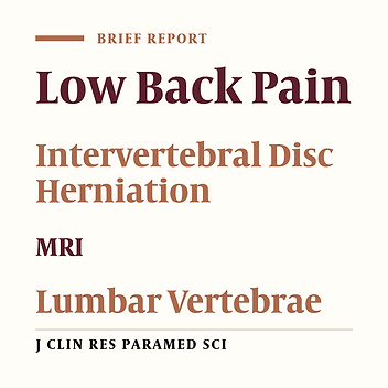 The Study of Disc Herniation Frequency of Lumbar Vertebrae Based On MRI Findings of Patients with Low Back Pain Referred to Imam Reza Hospital Imaging Center