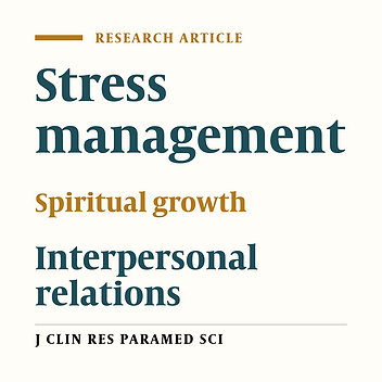 The relationship between spiritual growth and interpersonal relations with stress management in Medical students